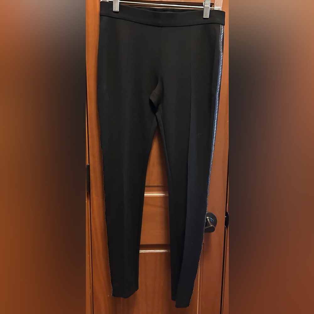Romeo & Juliet Couture Black Women's Pants w/ Side Detailing-Sz.M-Good Condition